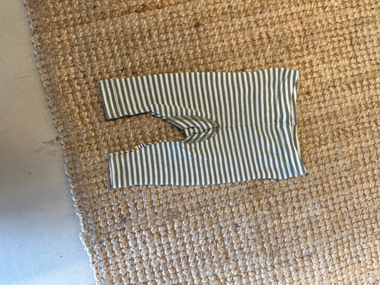 Joha wol zijde legging streepjes groen maat 50