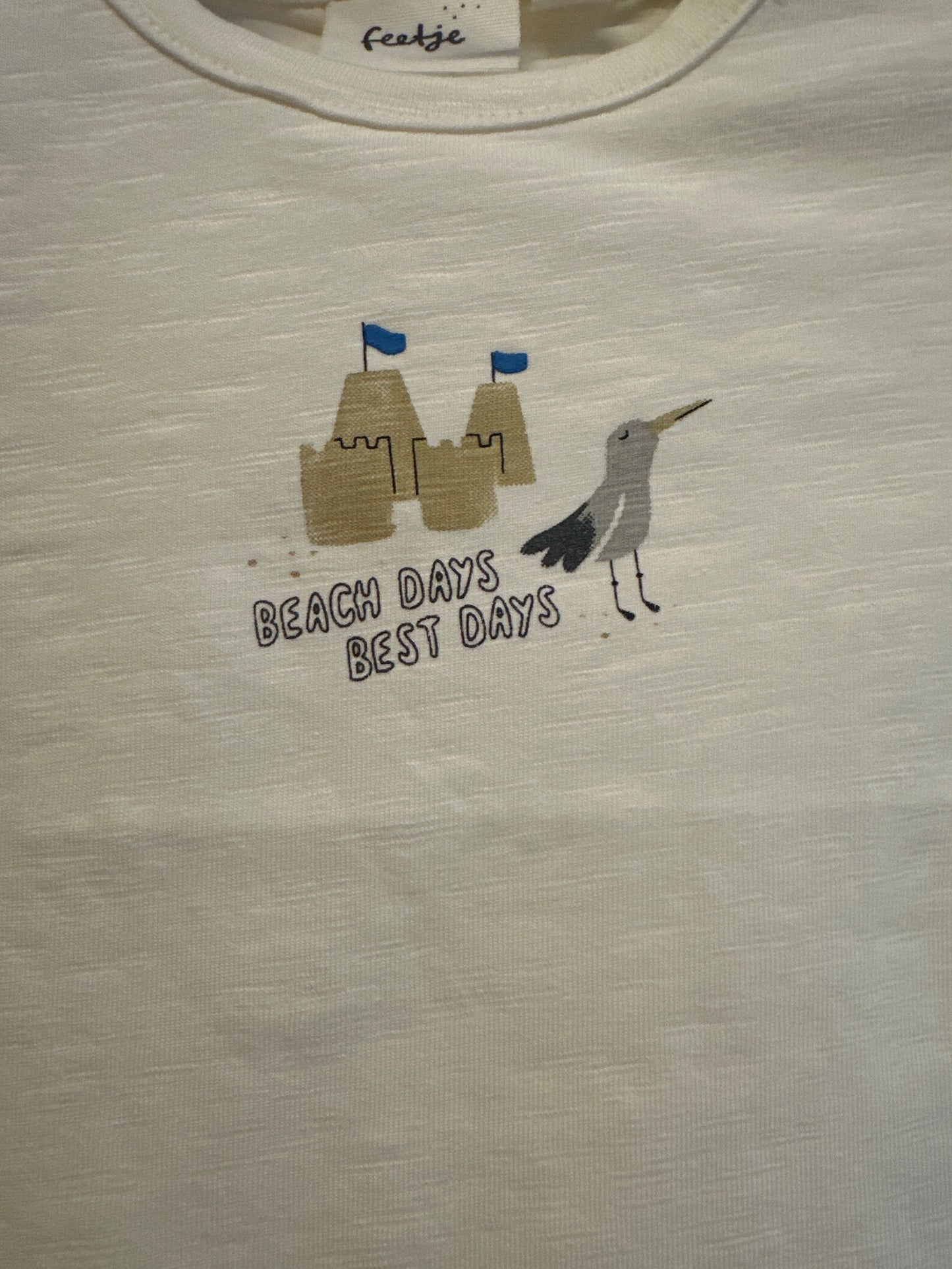 T-shirt Feetje strand (biologisch katoen)