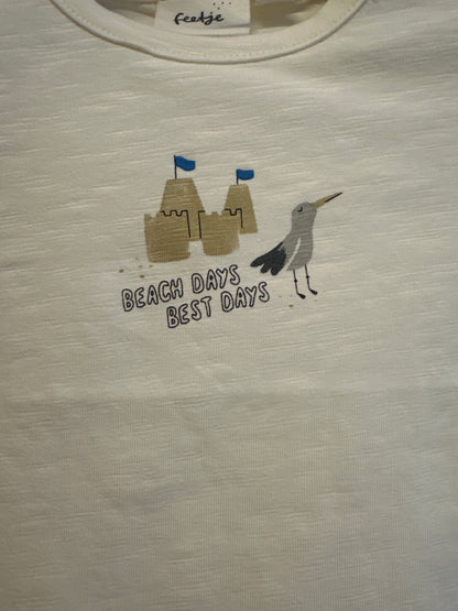 T-shirt Feetje strand (biologisch katoen)