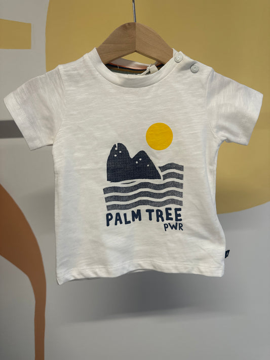 T-shirt Feetje korte mouwen wit met print (biologisch katoen)