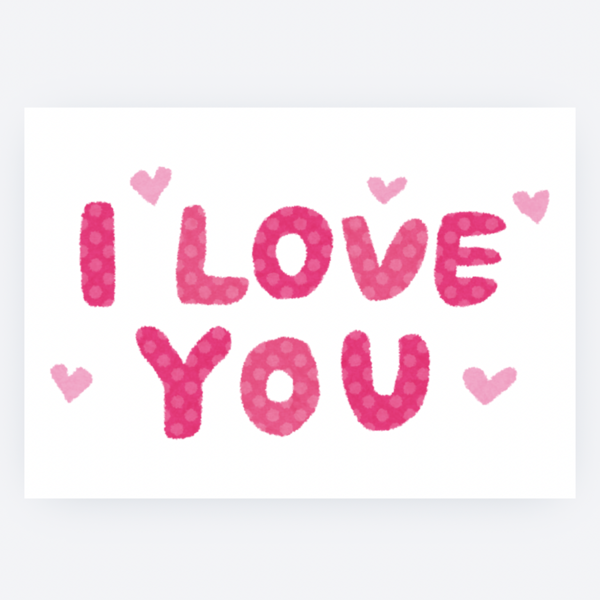 Ansichtkaart - I Love You