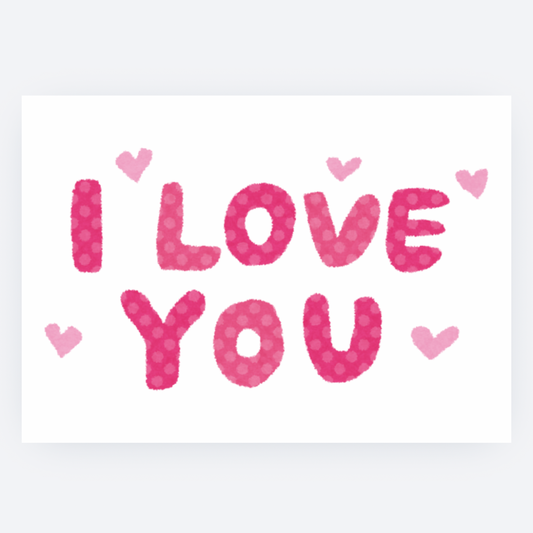 Ansichtkaart - I Love You
