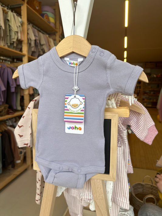 Joha rib korte mouw romper lila maat 50