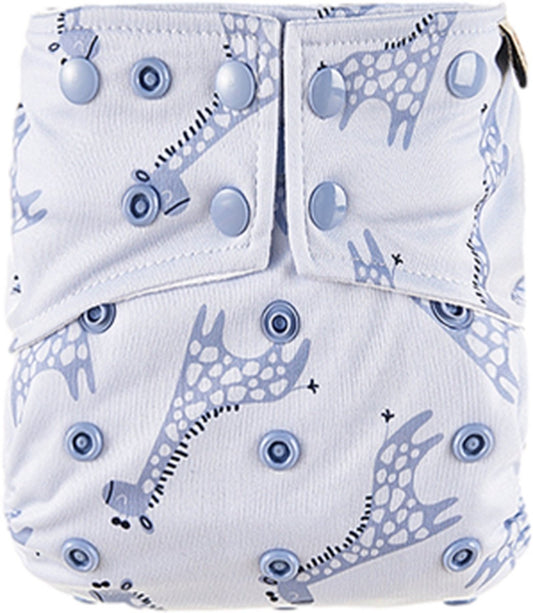 Wasbare pocketluier - Blue Giraffe