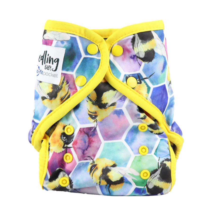 Wasbare pocketluier - Beehive Yellow