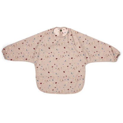 Slab met lange mouw - Roze met bloemen en vogels