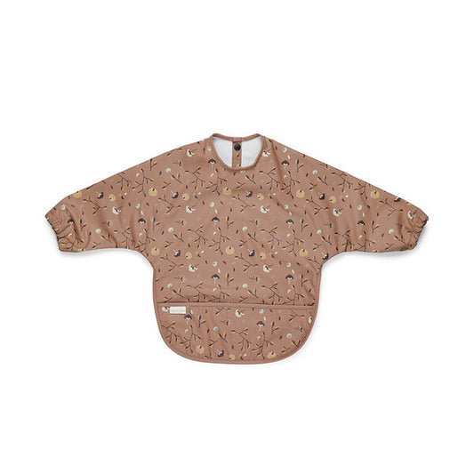 Slab met lange mouw - roze met blaadjes