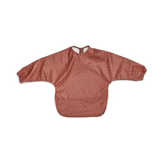 Slab met lange mouw - Bordeaux met stippen