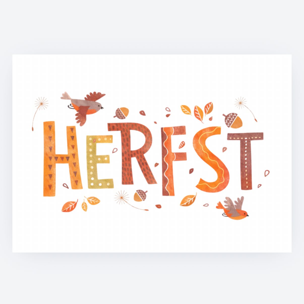 Ansichtkaart - Herfst