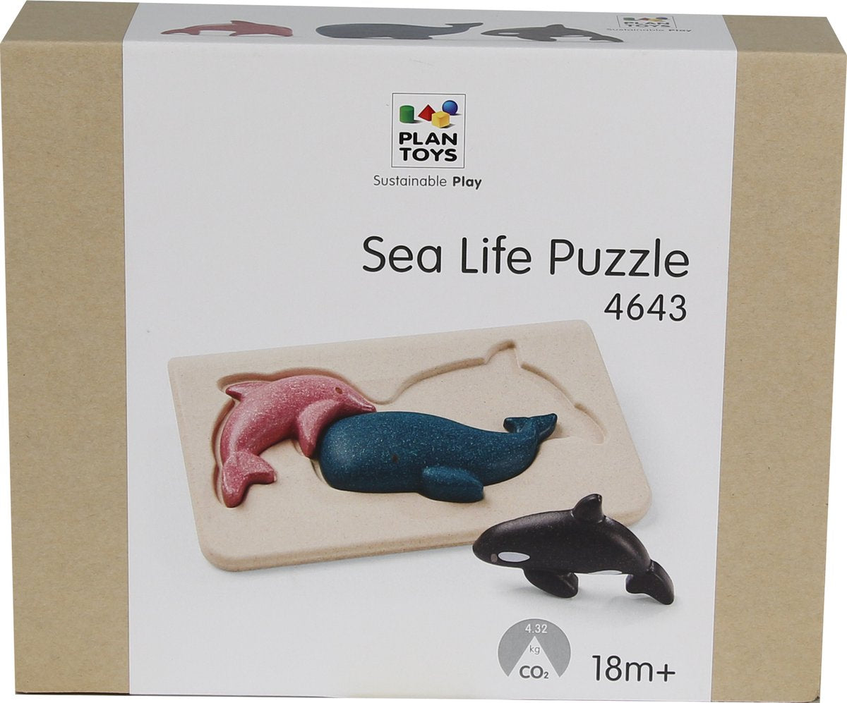 Houten puzzel zeedieren