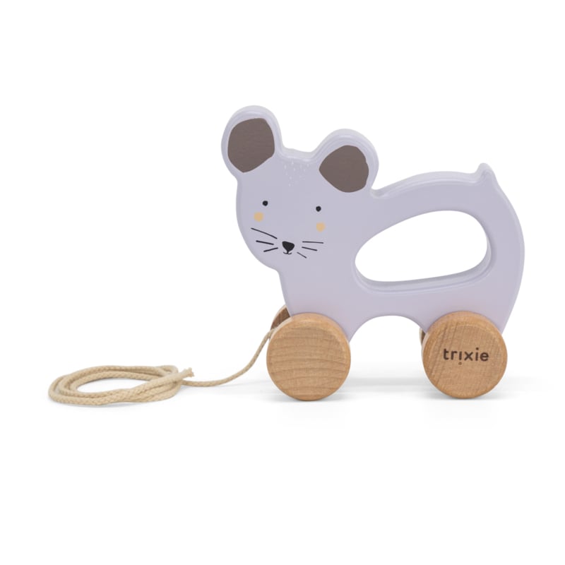Houten trekspeeltje - Mrs. Mouse