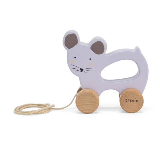 Houten trekspeeltje - Mrs. Mouse