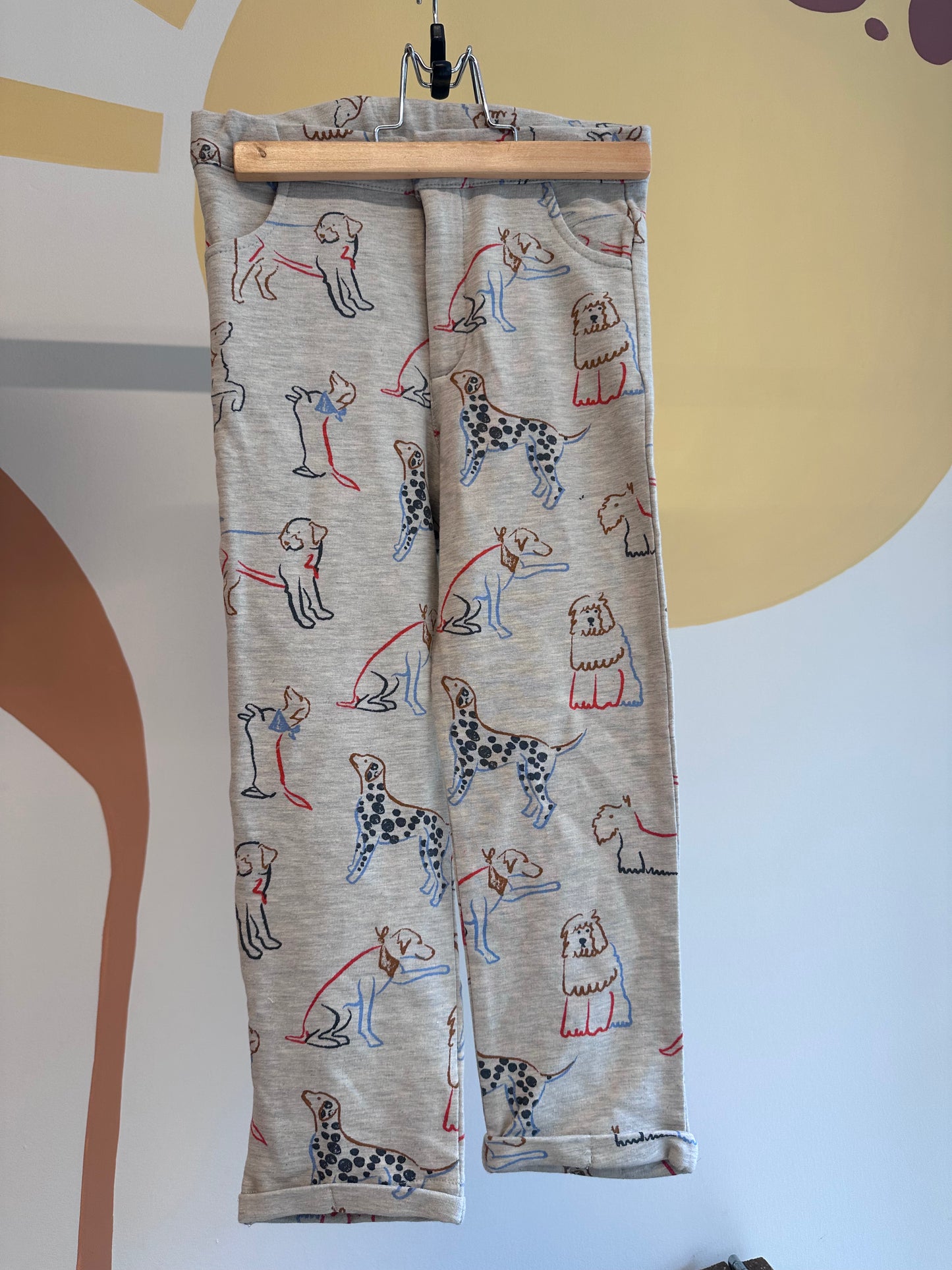 Lange broek hondjes gekleurd - biologisch katoen - Riffle Amsterdam (sample)