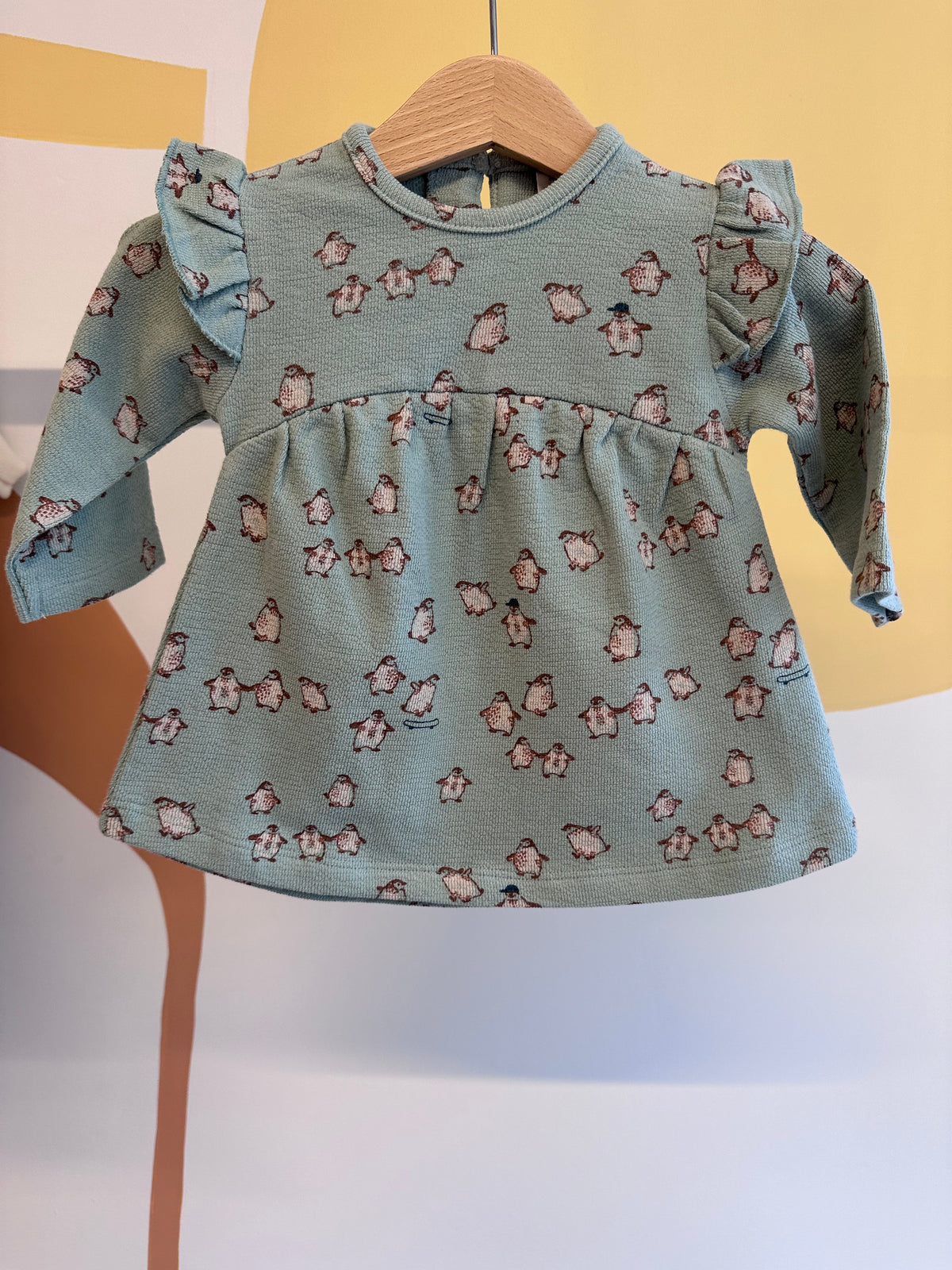 Jurkje blauw met pinguïns - biologisch katoen - Riffle Amsterdam