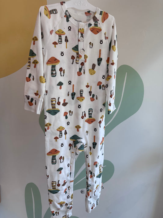 Jumpsuit paddenstoelen - biologisch katoen