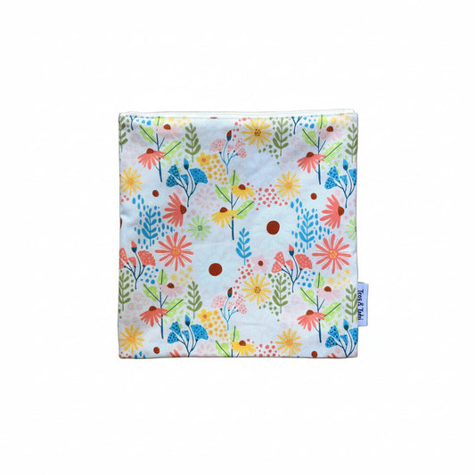 Wasbaar boterhamzakje | Bloemen Mix | 22x22cm