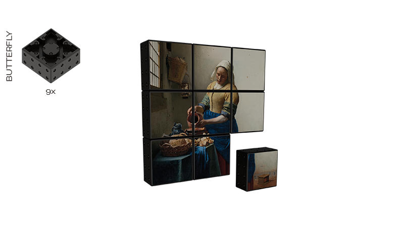 Magnetische Bouwblokken Het Melkmeisje (9 stuks)