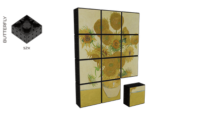 Magnetische Bouwblokken Zonnebloemen (12 stuks)