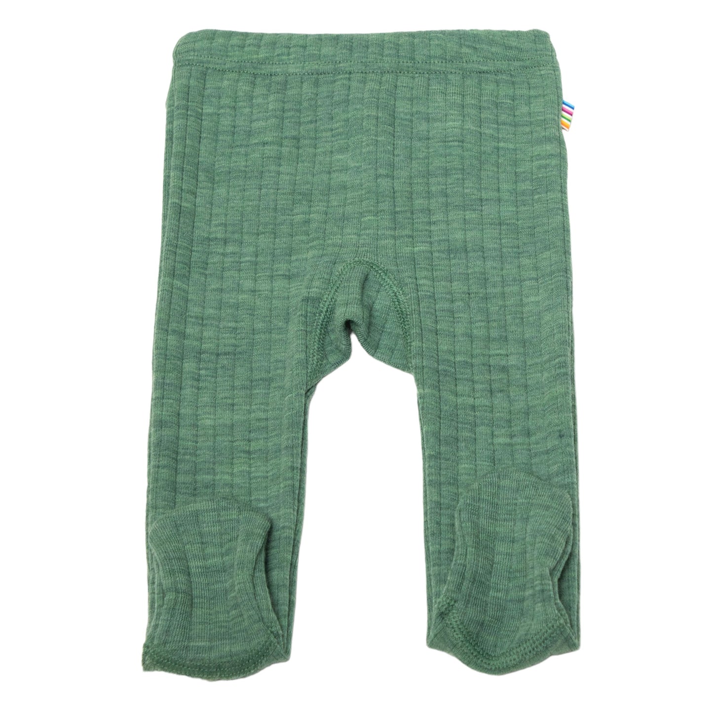 Legging met voetjes wol groen