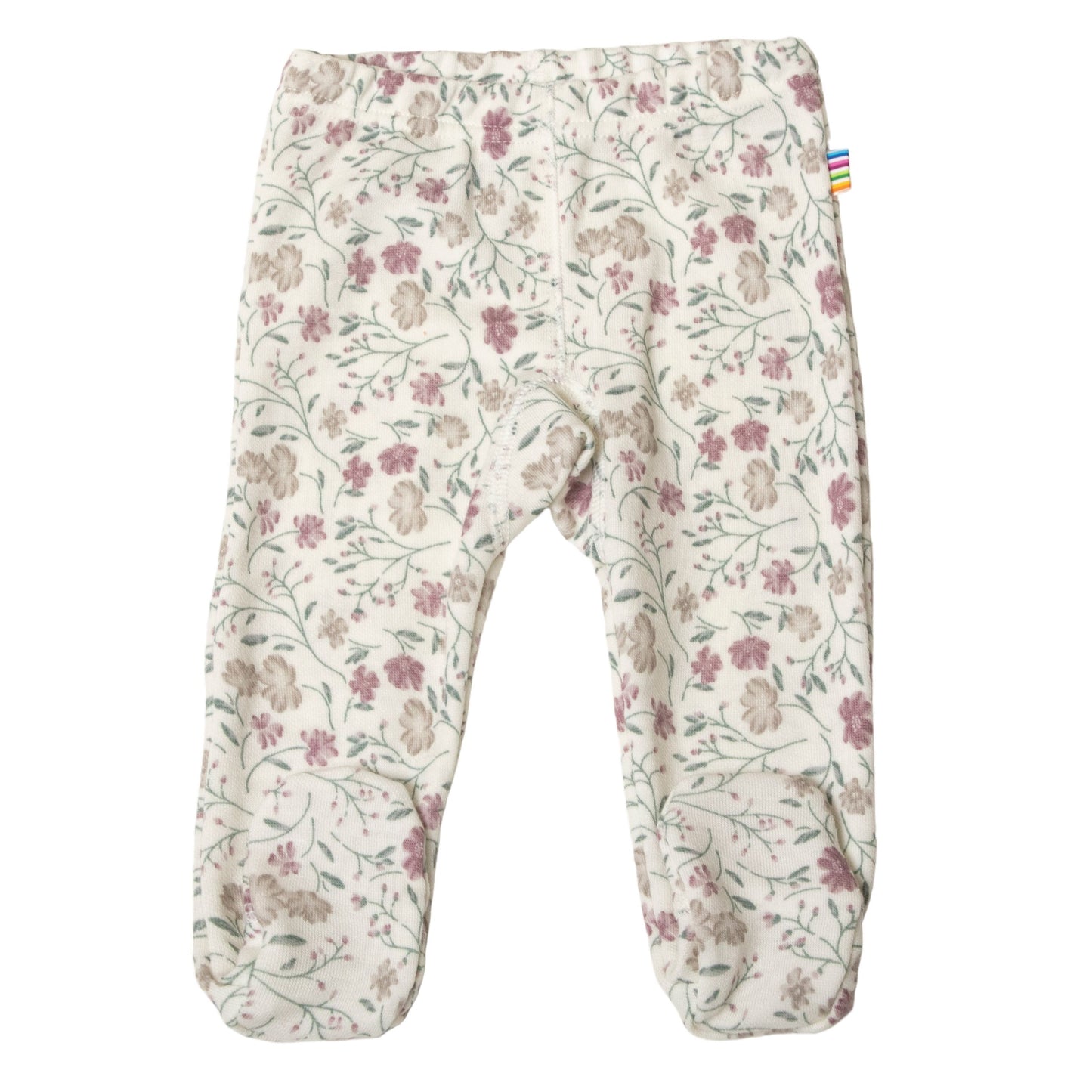 Pyjama broekje met voetjes bloemen