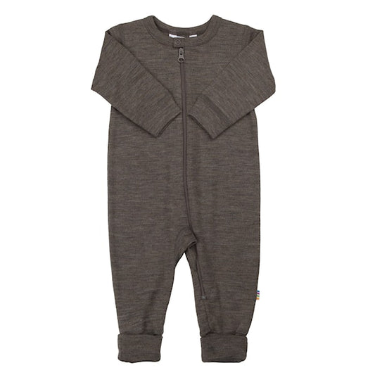 Jumpsuit wol zijde bruin