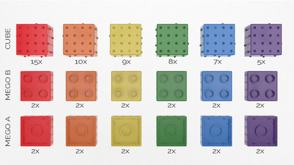 Magnetische Bouwblokken Regenboog 78 stuks