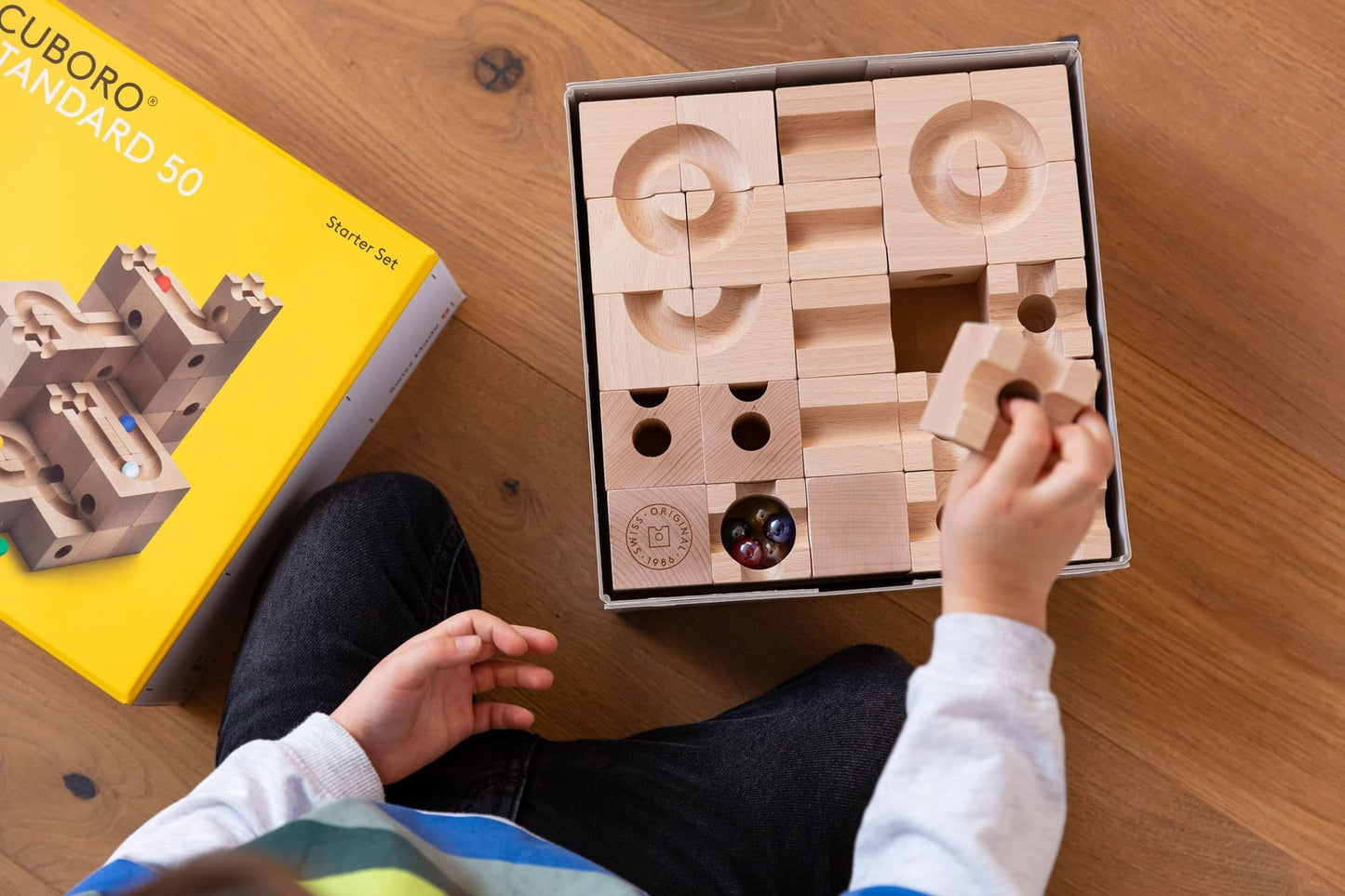 Cuboro houten knikkerbaan - standard 50