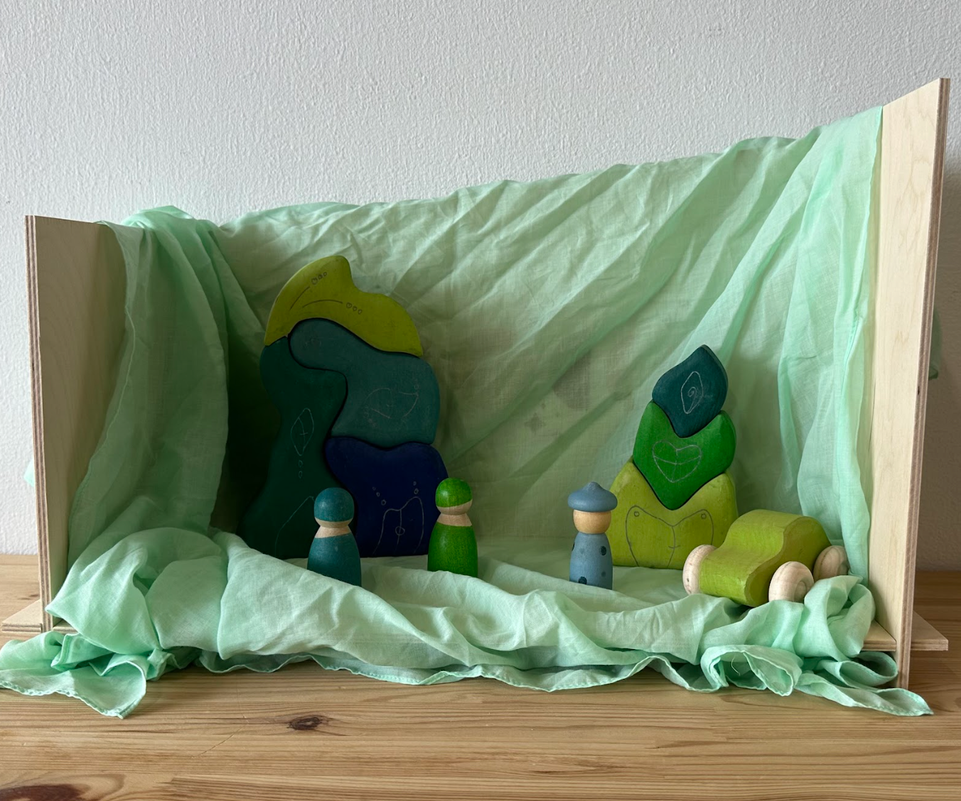 Speeldoek - licht groen - 50 x 50 cm