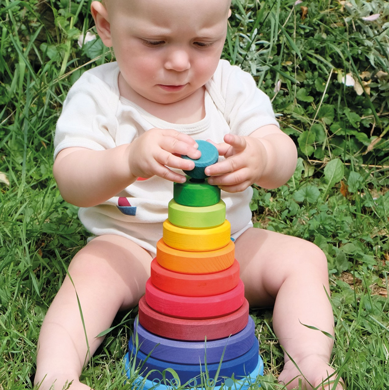 Grote regenboog stapeltoren