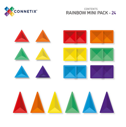 Mini Pack - regenboog - 24 stuks