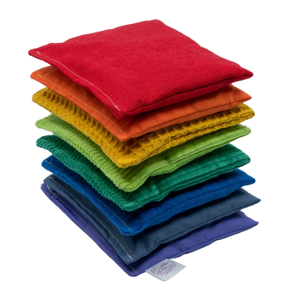Sensorische pittenzakjes - Regenboog 8-stuks