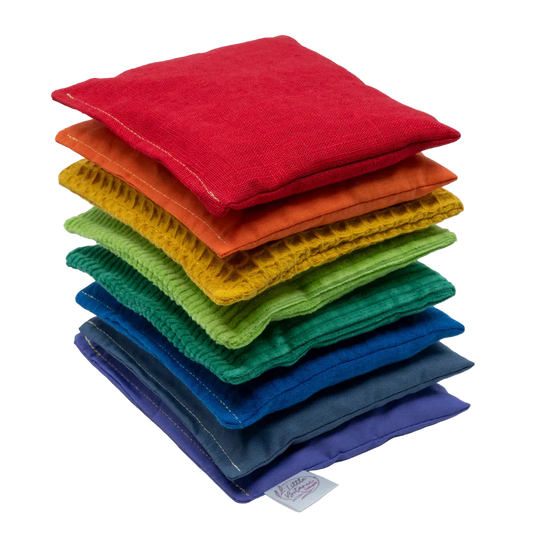 Sensorische pittenzakjes - Regenboog 8-stuks