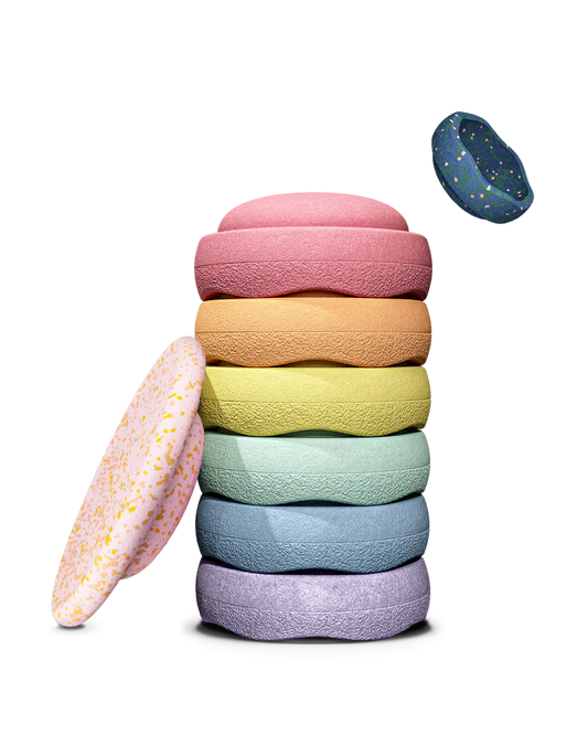 Pastel set van 6 met Balance Board en Mini - Water Lily