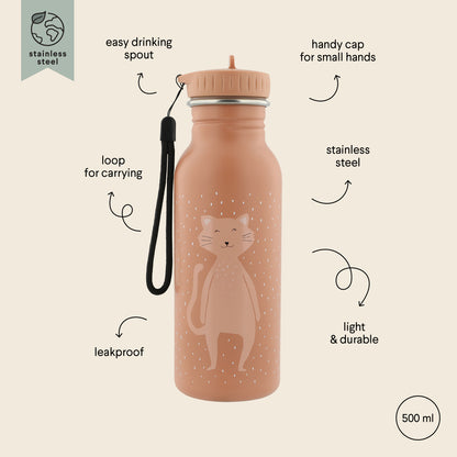 Roestvrij stalen drinkfles 500ml - Mrs. Cat