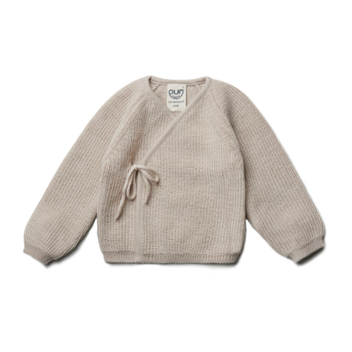 Overslag vestje gebreid - Wol - Ecru