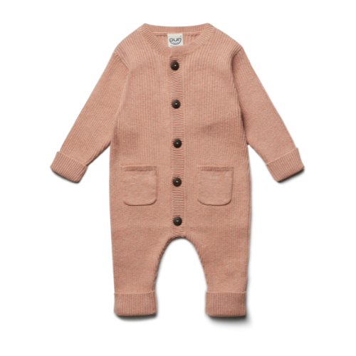 Boxpakje gebreid - katoen/wol - brick