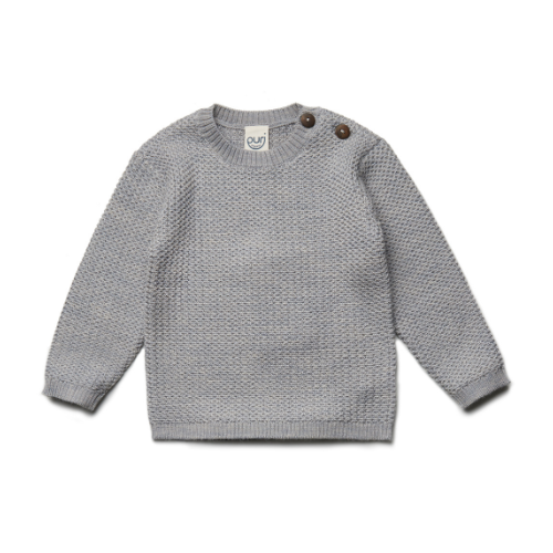 Trui gebreid - Wol - Stone Grey