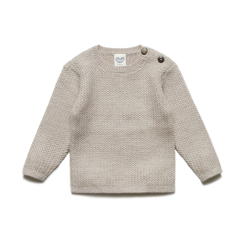 Trui gebreid - Wol - Ecru