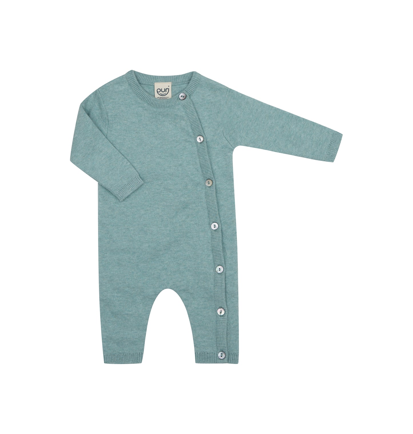 Jumpsuit 80% biologisch katoen 20% wol - groen