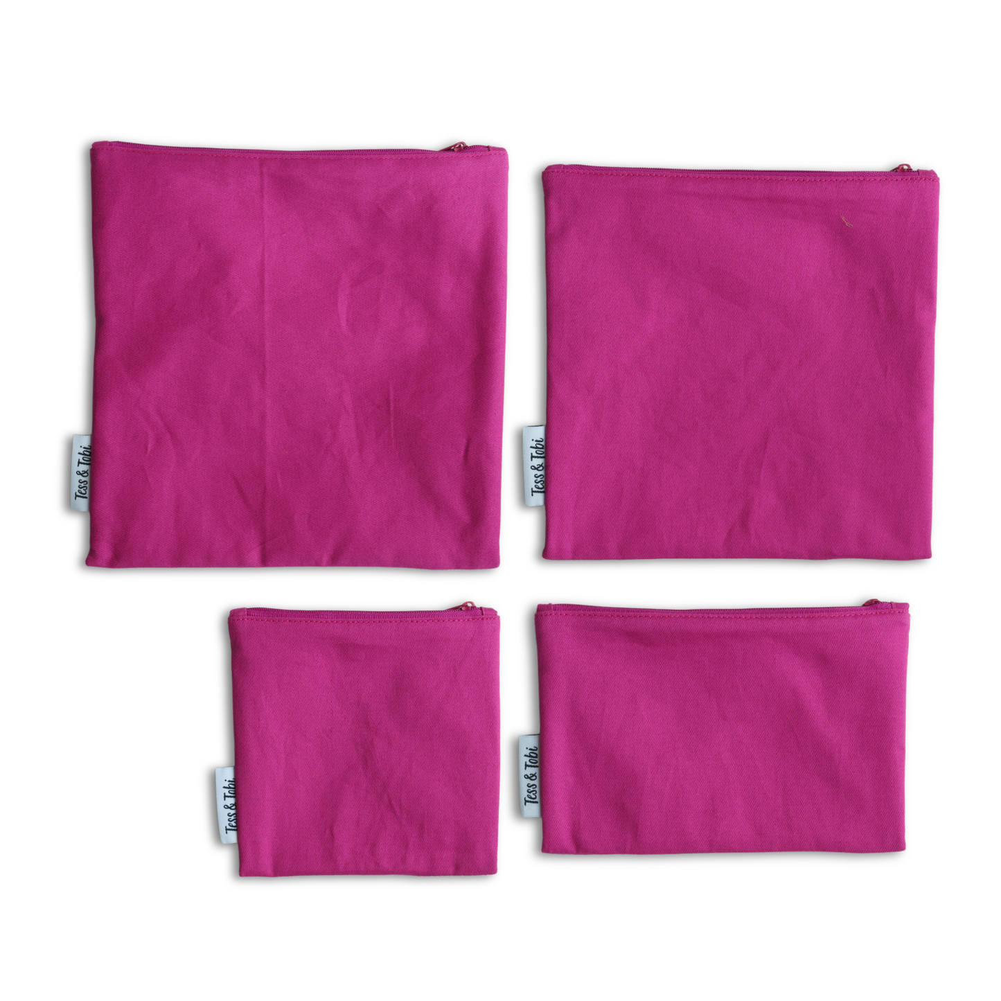 Wasbaar snackzakje | Fuchsia | 14x14cm