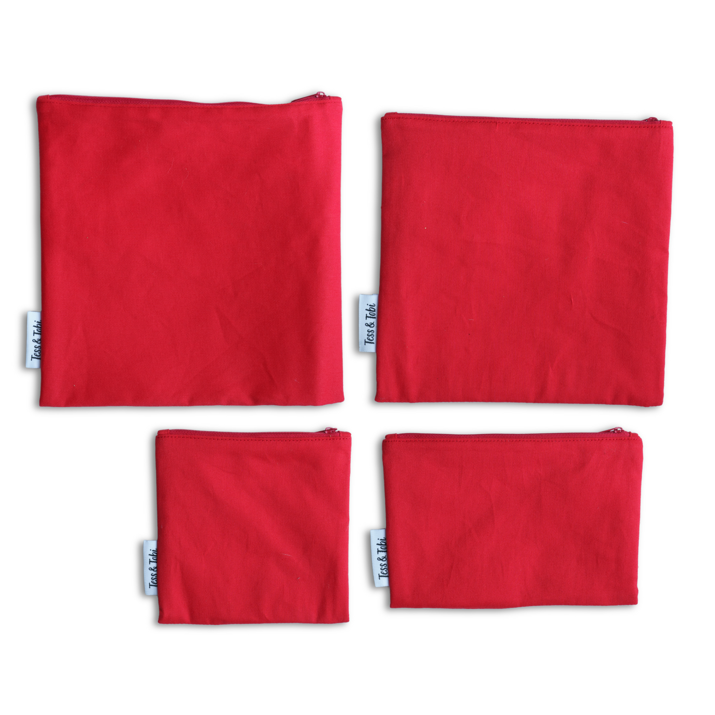 Wasbaar boterhamzakje 2.0 | Rood | 20x20cm