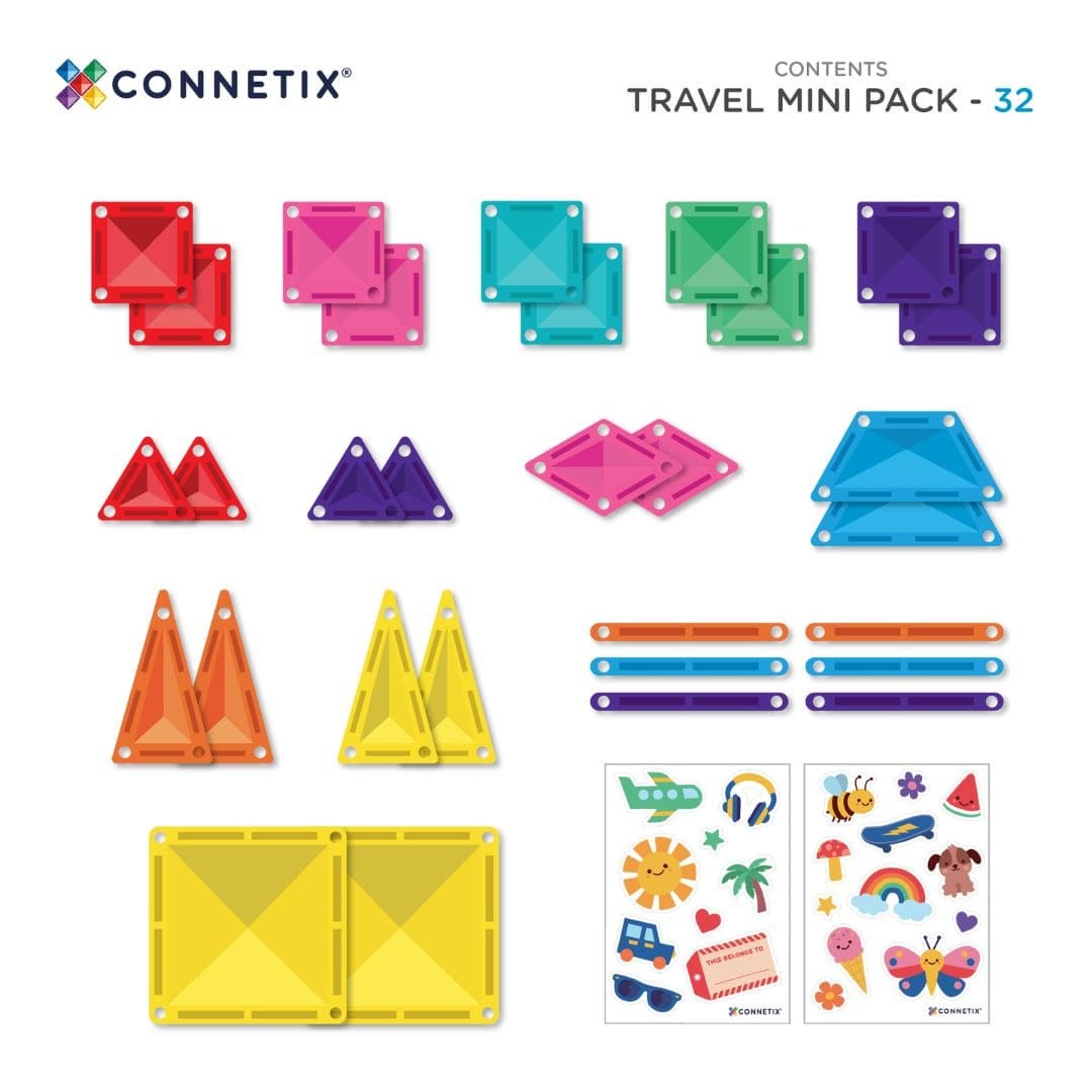 Connetix Travel Mini Pack – 32 stuks