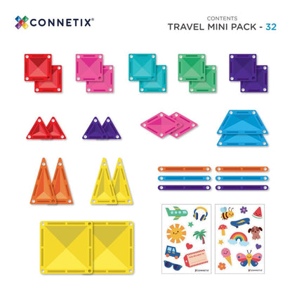 Connetix Travel Mini Pack – 32 stuks