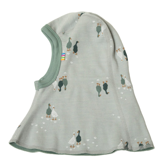 Joha balaclava | groen met ganzen | wol