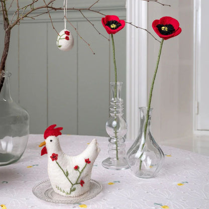 Bloem van wolvilt - Klaproos