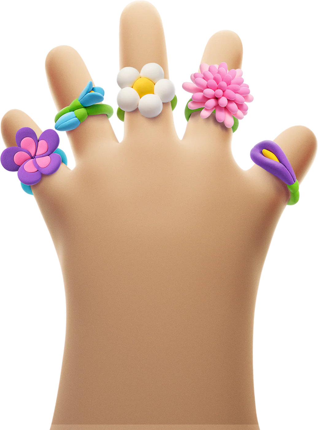 Boetseerklei - Ringen - Bloemen