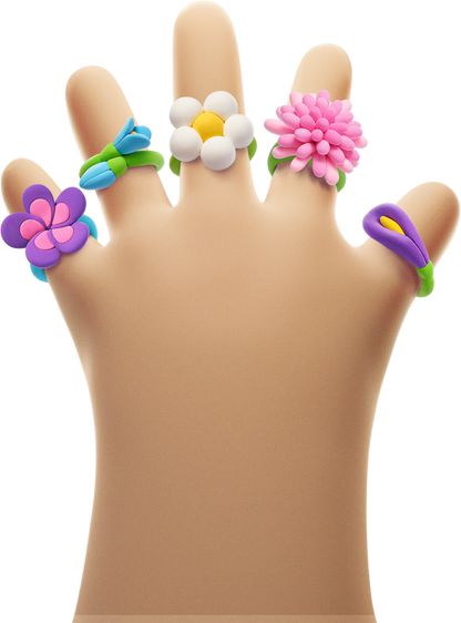 Boetseerklei - Ringen - Bloemen