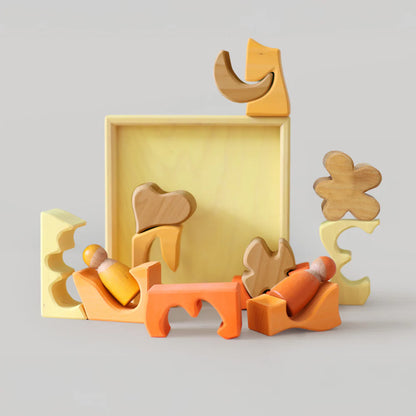 Bouwset Geel - Figuren