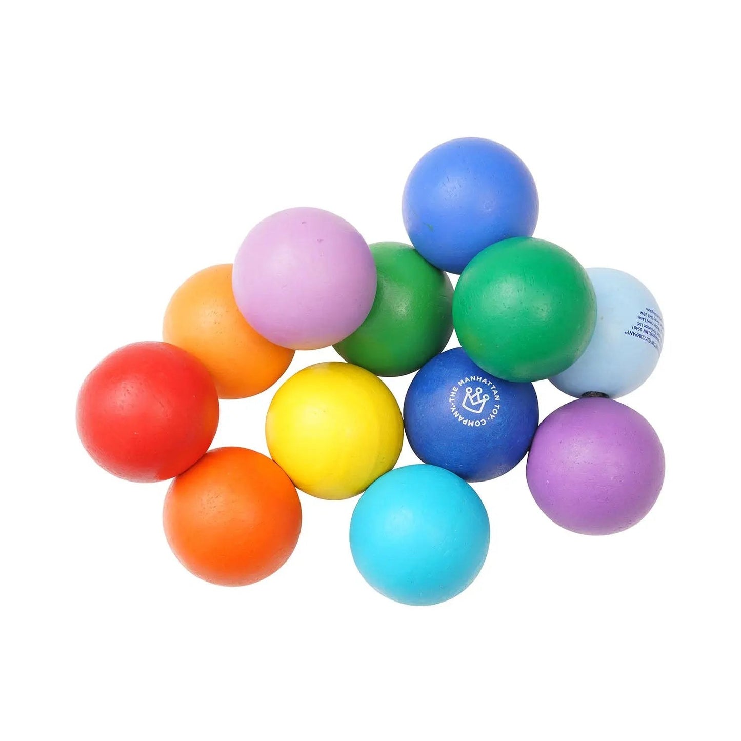 Manhattan Toy Classic Baby Beads - 12 gekleurde kralen in cirkelformatie van bovenaf gezien