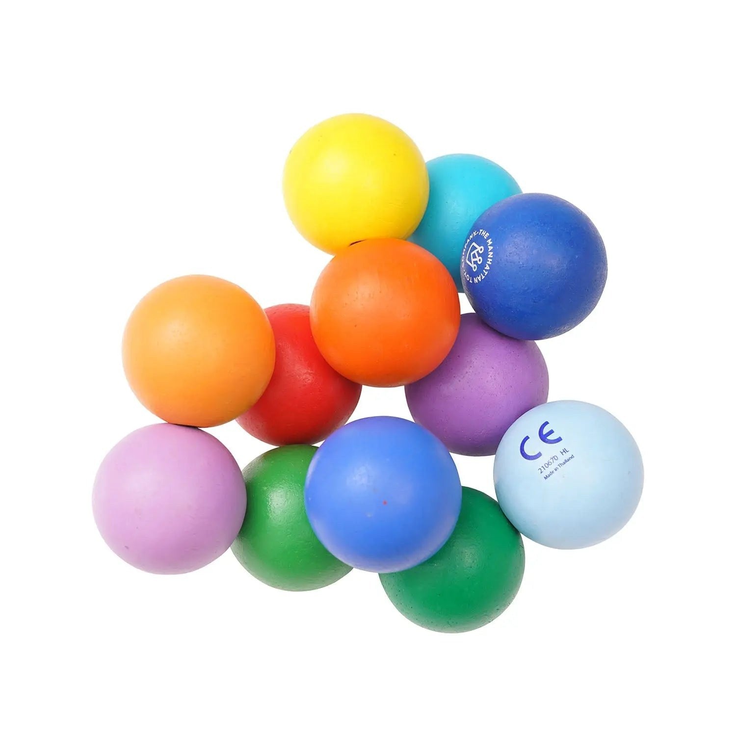 Manhattan Toy Classic Baby Beads - kleurrijke zachte kralen in groepering van boven gezien